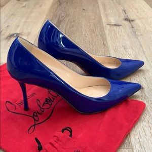 Christian Louboutin royal blue pumps 38 1/2